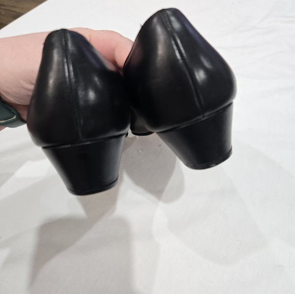 Salvatore Ferragamo Black Heels with Gold Buckle - Picture 3 of 8